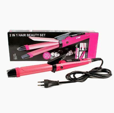 Hair Beauty Set Nova 2 in 1 Placa + Ondulator de par nano ceramica