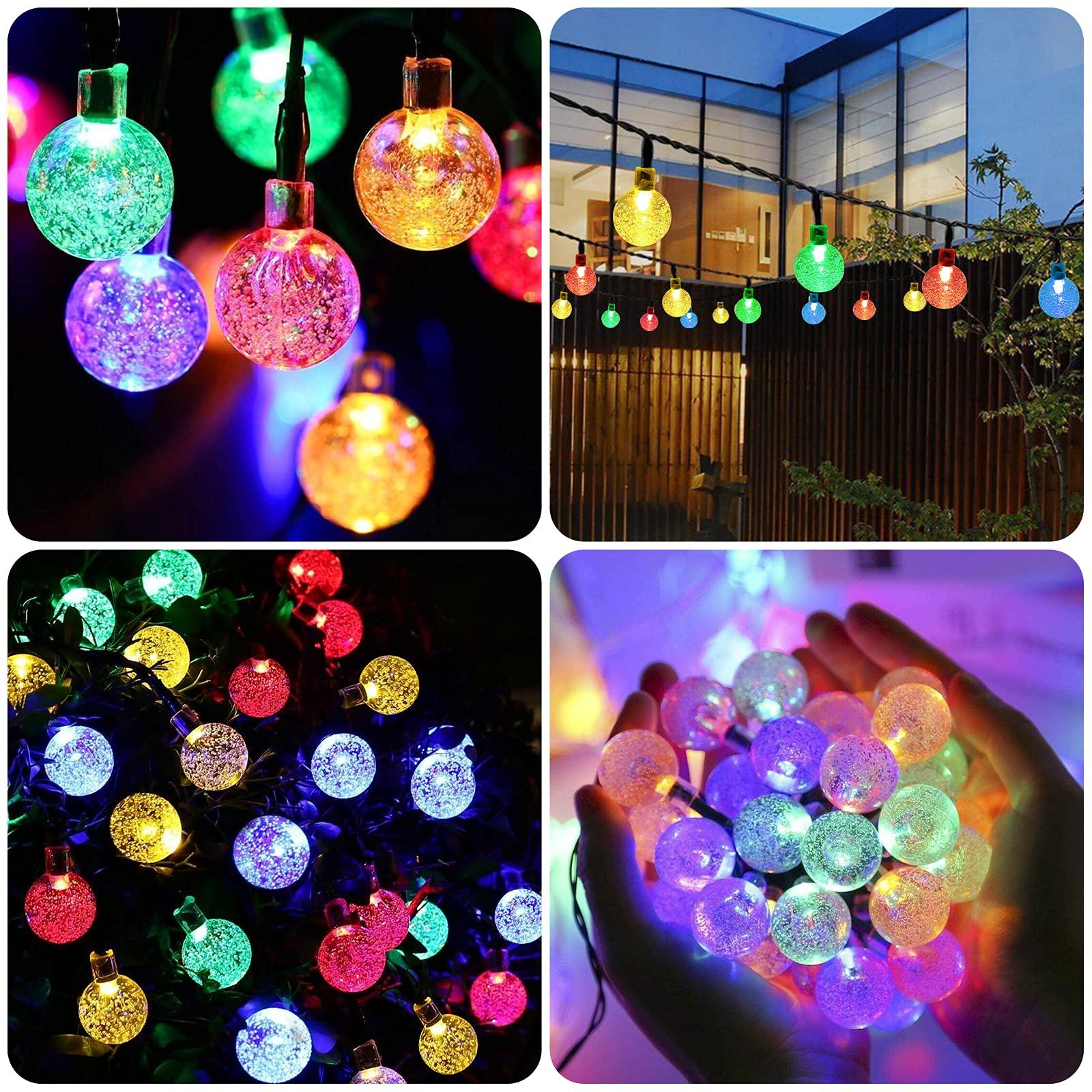 Instalatie solara LED 30 globulete, Multicolor