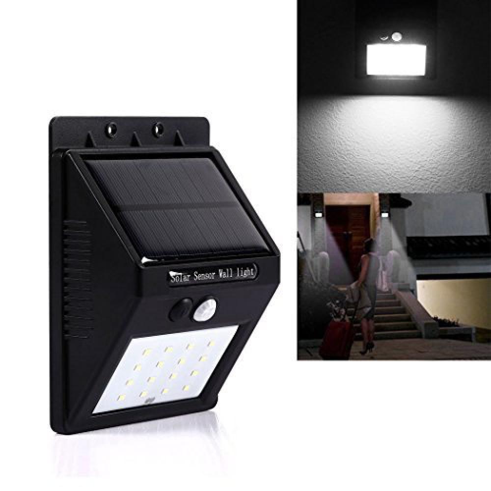 Set 2 x Lampa solara de perete cu senzor miscare 20 LED