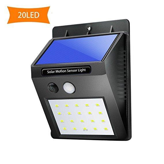 Set 2 x Lampa solara de perete cu senzor miscare 20 LED
