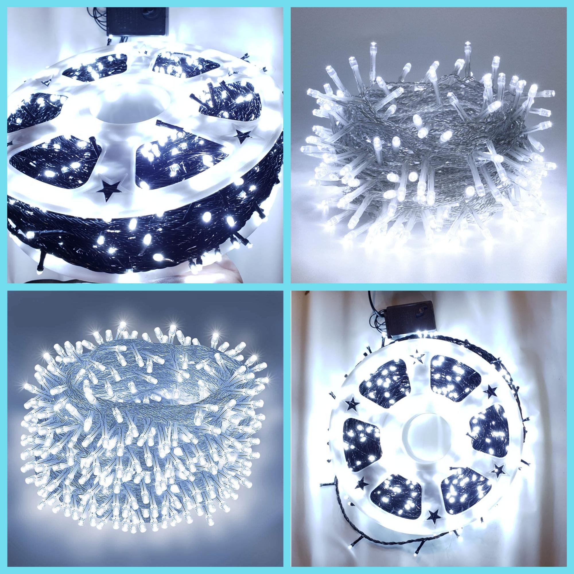 Instalatie LED fir 50 metri, rola 300 LED, Alb rece, 220 V