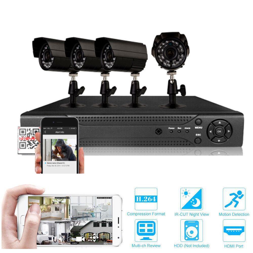 Kit supraveghere video Sistem CCTV 4 Camere + DVR