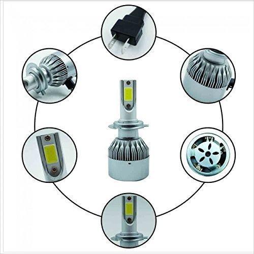 Set 2 becuri auto LED C6 H4 6000K cu 2 faze