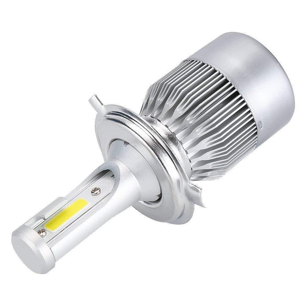 Set 2 becuri auto LED C6 H4 6000K cu 2 faze