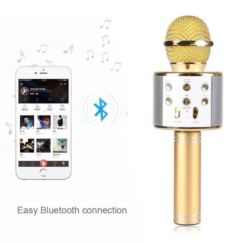 Microfon Karaoke Wireless Bluetooth WS-858