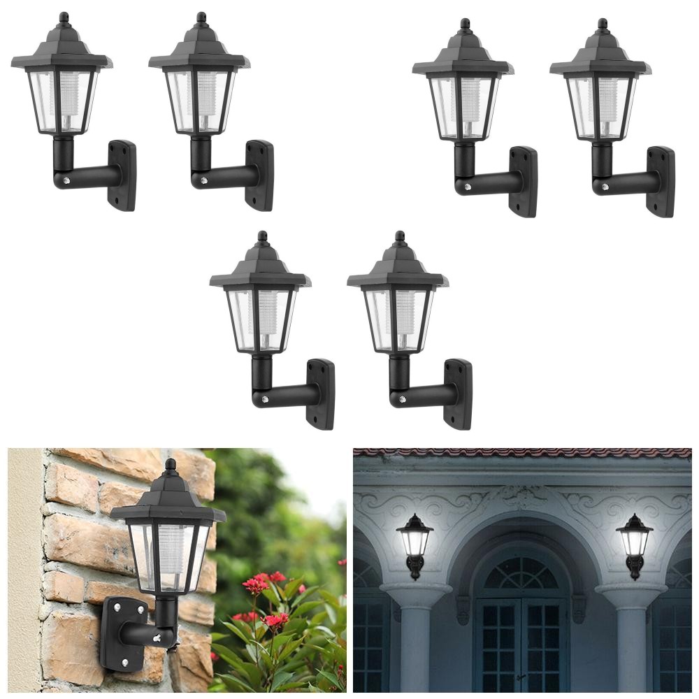 Set 6 x Lampa solara tip felinar, Alb rece