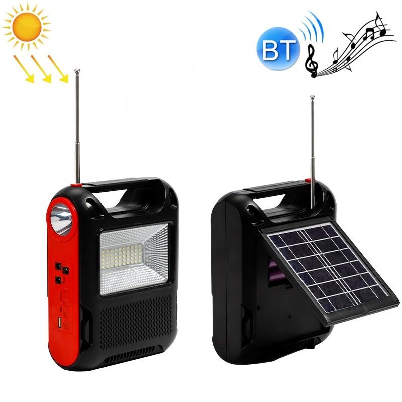 Boxa solara cu Radio, Bluetooth, lanterna si 3 becuri LED