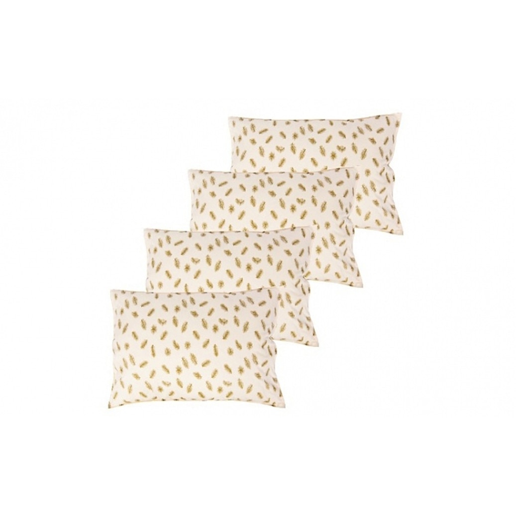 Set 2 perne din puf de gasca cu invelis din bumbac 50 x 70 cm