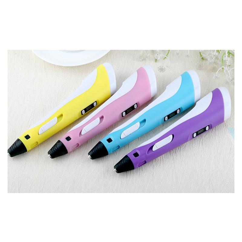 Creion Stilou 3D cu afisaj si filamente pentru desenat in spatiu pentru incepatori