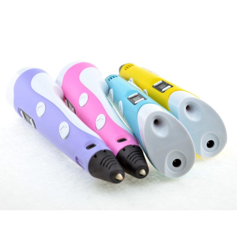 Creion Stilou 3D cu afisaj si filamente pentru desenat in spatiu pentru incepatori