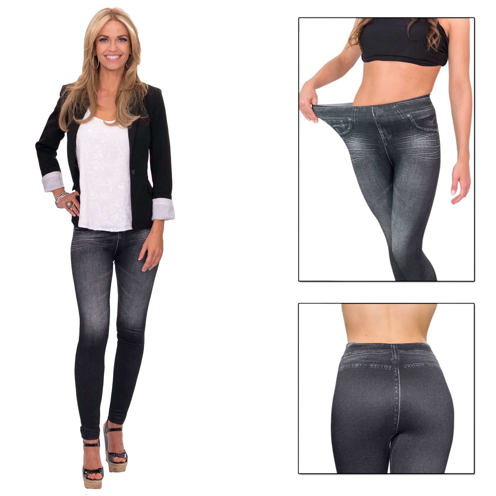 Colanti modelatori cu aspect de blugi