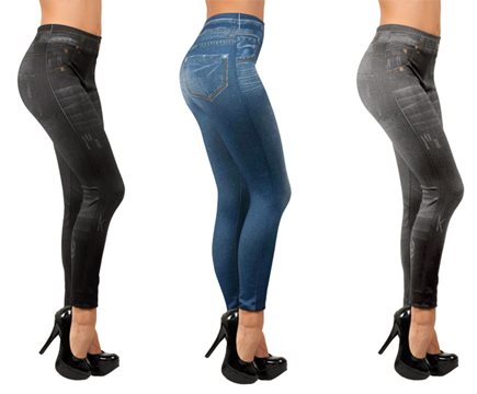 Colanti modelatori cu aspect de blugi