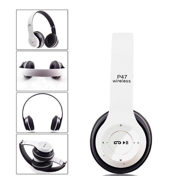 Casti P47 Wireless Bluetooth cu microfon si radio