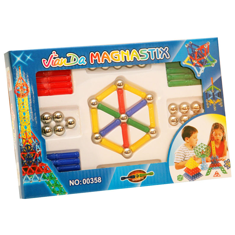Joc creativ pentru copii, Magnastix 84 piese
