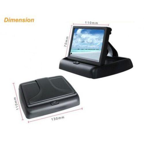 Suport numar inmatriculare cu camera video marsarier + Display pliabil LCD TFT 4.3