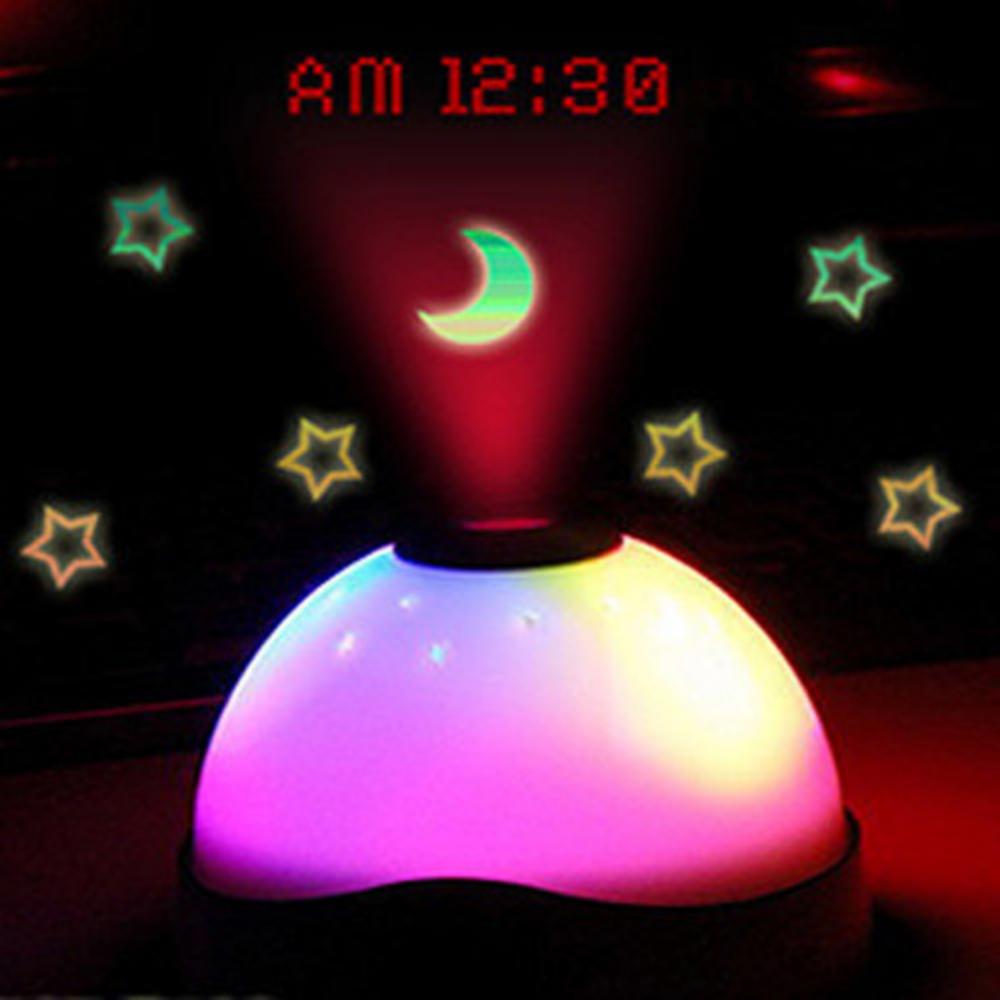 Ceas multicolor cu alarma si proiectie ora cu stele pe tavan