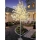Copac decorativ sarbatori, Alb, iluminat 180 LED, 180 cm, lumina calda