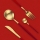 Set 24 tacamuri DeLuxe Auriu/Rosu