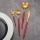 Set 24 tacamuri DeLuxe Auriu/Rosu