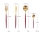 Set 24 tacamuri DeLuxe Auriu/Rosu