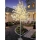 Copac decorativ sarbatori, Alb, iluminat 160 LED, 180 cm, lumina rece