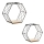 Set 2 etajere metalice decorative, model Hexagon
