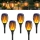 Set 5 x Lampa solara cu efect flacara, 51.5 cm