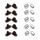 Set montaj folie terasa: Banda intarire maro, 10 bride rotative si 10 capse metalice
