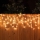 Instalatie franjuri, 300 LED, 12 M, 8 jocuri de lumini, Alb cald