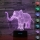 Lampa de veghe 3D, LED 7 culori, lumina ambientala - Elefant