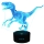 Lampa de veghe 3D, LED 7 culori, lumina ambientala - Velociraptor