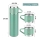 Set 4 piese: Termos 500 ml + 3 cesti, Verde