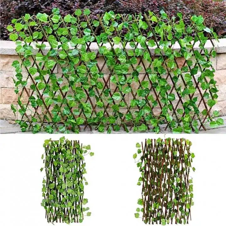 Paravan cu frunze artificiale, 180 x 60 cm
