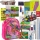 Ghiozdan complet echipat clasa 0, model fete, 87 piese