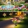 Set 2 x Lampa solara Bujori Roz 60 cm, iluminat ambiental gradina
