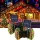 Set 2 x Instalatie solara 100 LED, exterior, Multicolor