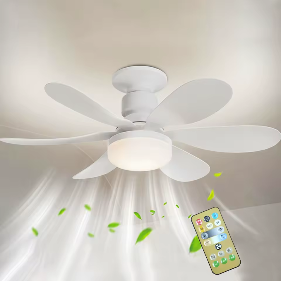 Lampa cu ventilator de tavan, 6 elice