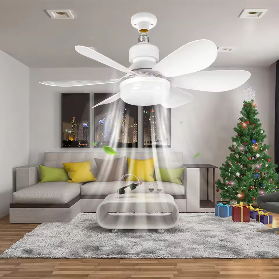 Lampa cu ventilator de tavan, 6 elice