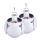 Set 2 x Bec cu acumulator si panou solar, 5 trepte de iluminat