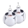 Set 3 x Bec cu acumulator si panou solar, 5 trepte de iluminat
