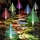 Set 2 x Lampa solara RGB pentru Craciun, IP 65