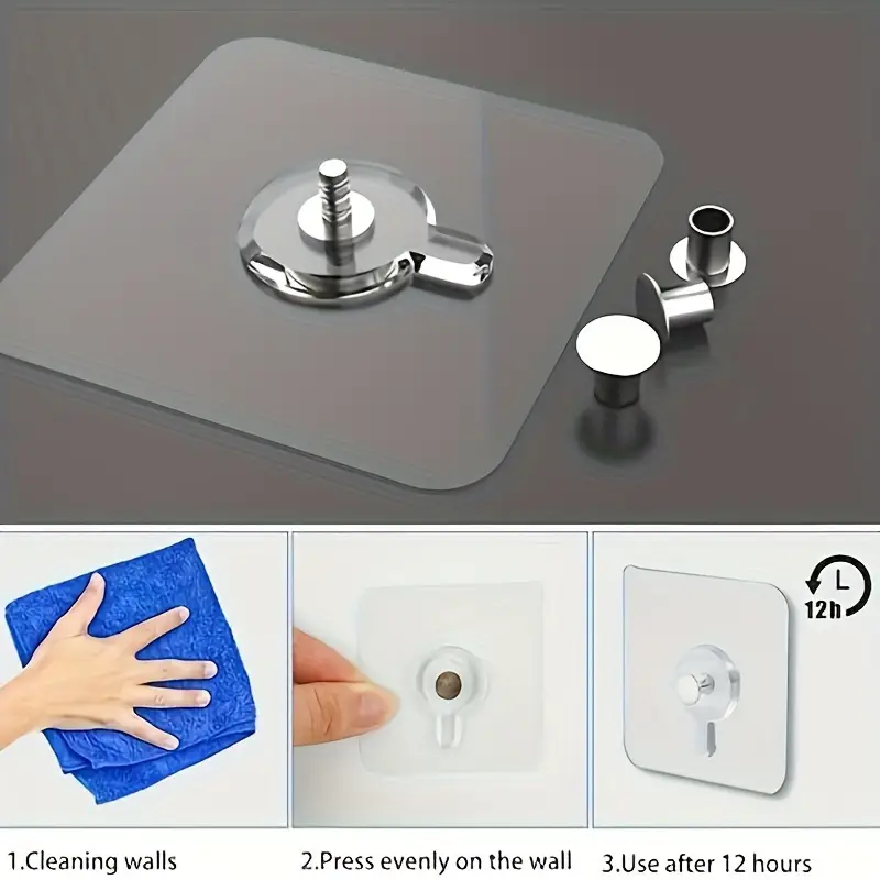 Set 10 carlige autoadezive, ultrarezistente