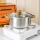 Set 10 piese: 5 oale inox, capace din sticla