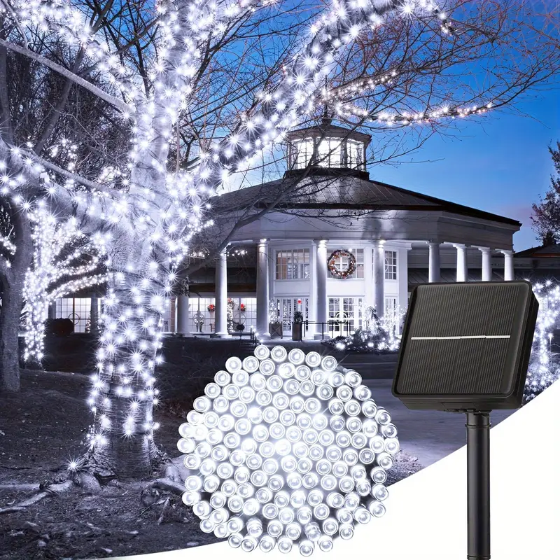 Instalatie solara Alb rece, pentru exterior - 500 LED