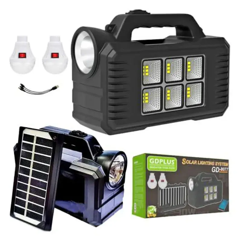Kit iluminat solar GD-8077, proiector multifunctional