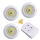 Set 3 lampi LED 3W COB cu telecomanda