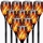 Set 10 x Lampa solara tip torta cu efect flacara, 50 cm