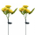 Set 2 x lampa solara 3 flori, 70 cm, Floarea Soarelui