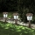 Set 3 x lampa solara felinar 26 cm, Bronz