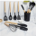 Set 12 ustensile din silicon, pentru gatit - Negru